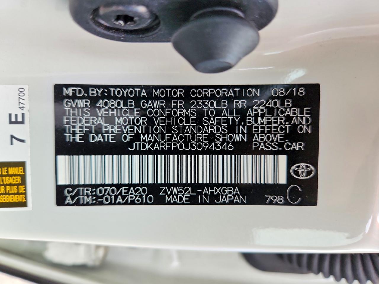 2018 TOYOTA PRIUS