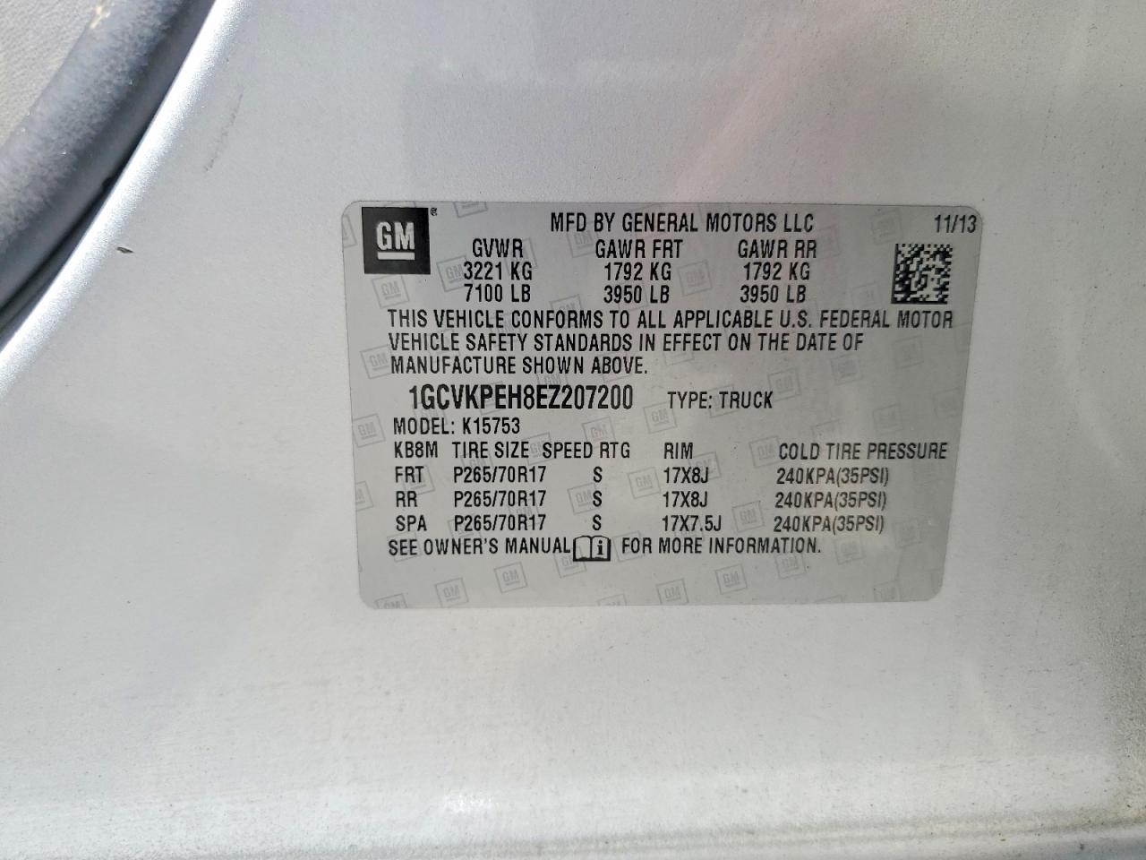 2014 CHEVROLET SILVERADO