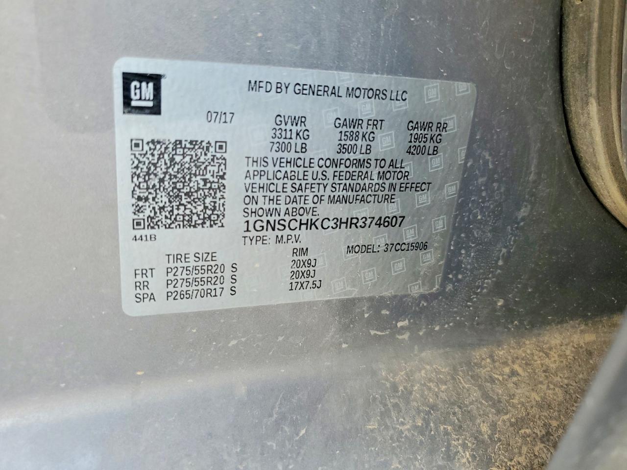 2017 CHEVROLET SUBURBAN