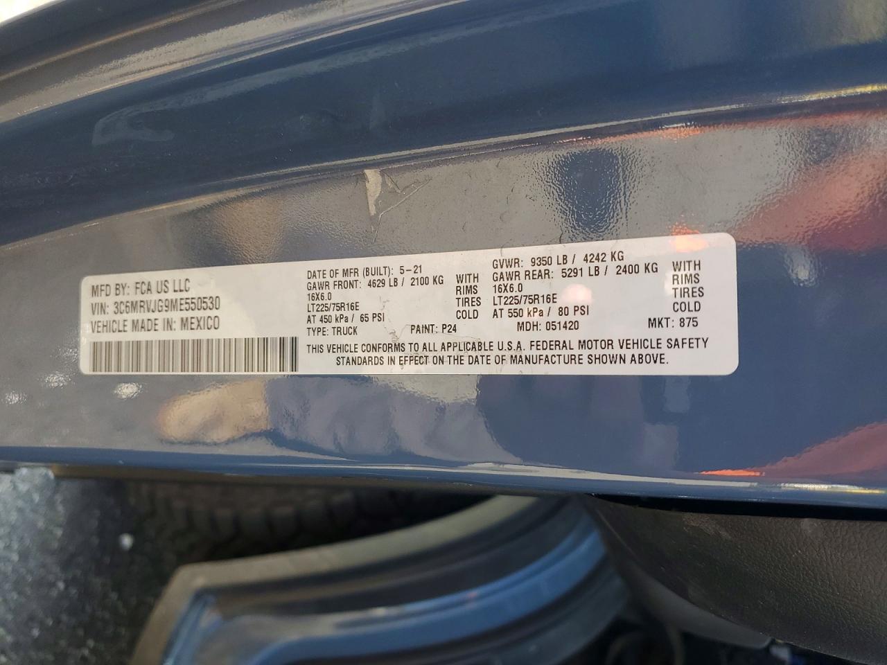 2021 RAM PROMASTER