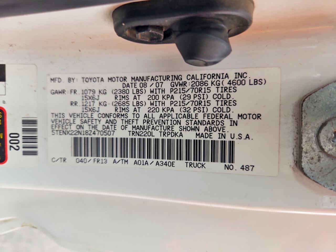 2008 TOYOTA TACOMA