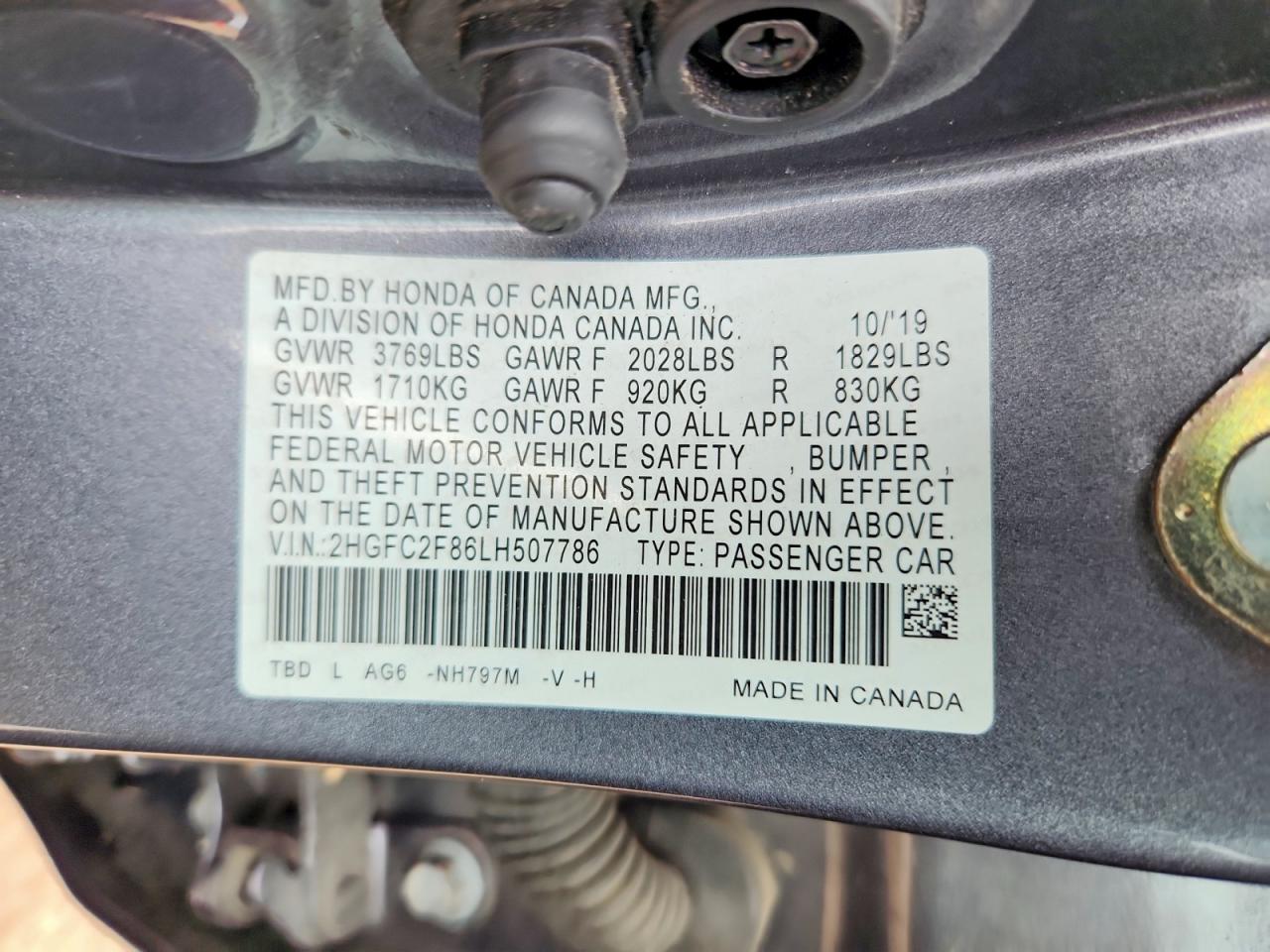2020 HONDA CIVIC