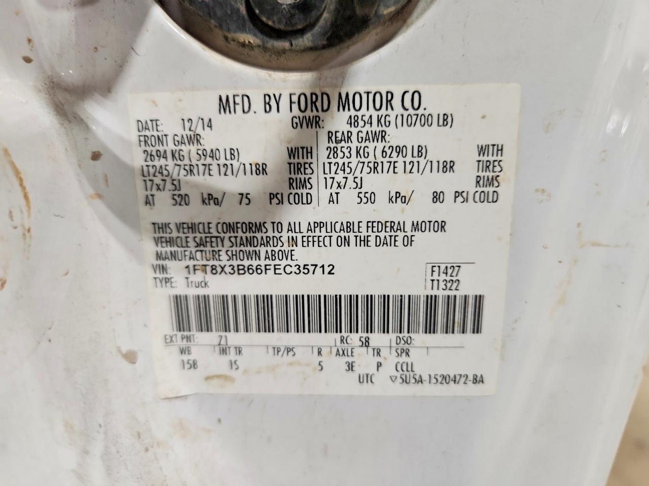 2015 FORD F350