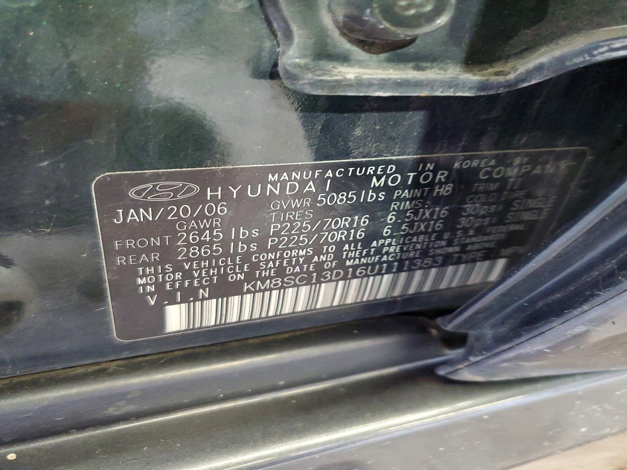 2006 HYUNDAI SANTA FE