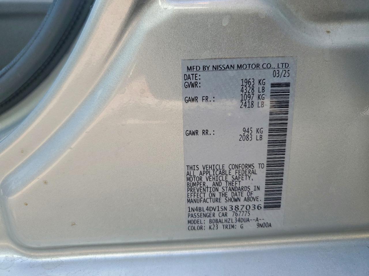 2025 NISSAN ALTIMA