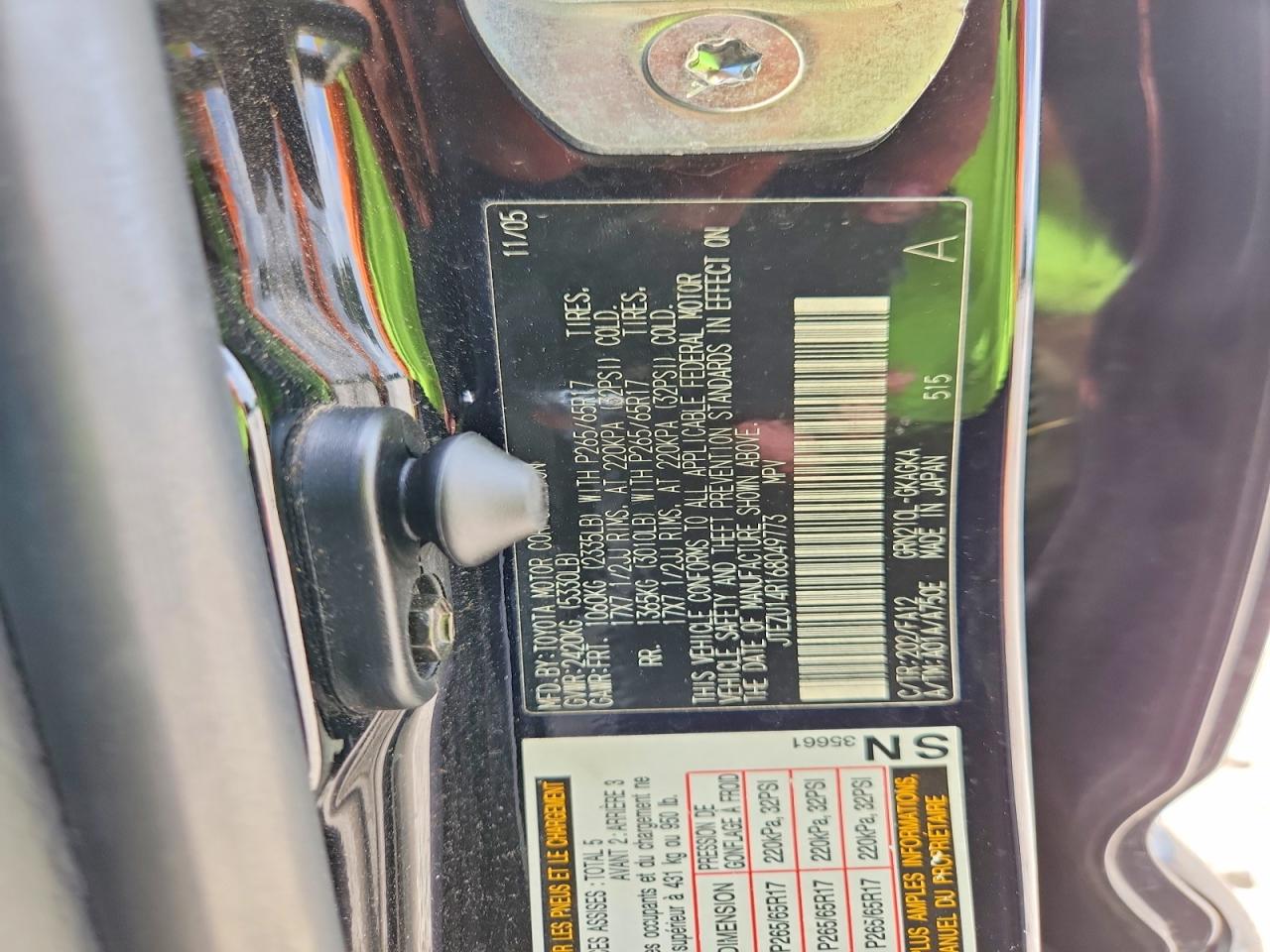 2006 TOYOTA 4RUNNER