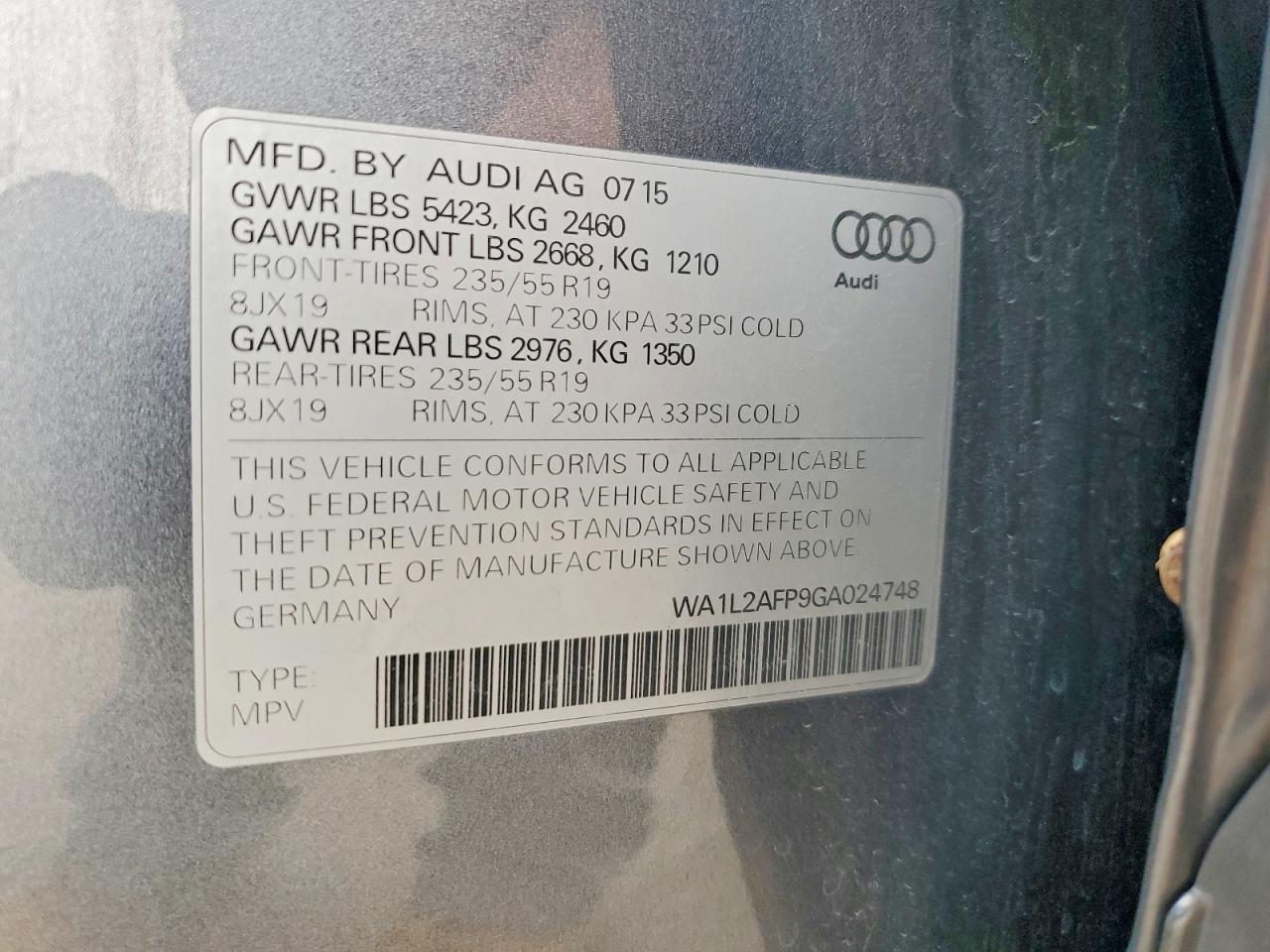 2016 AUDI Q5