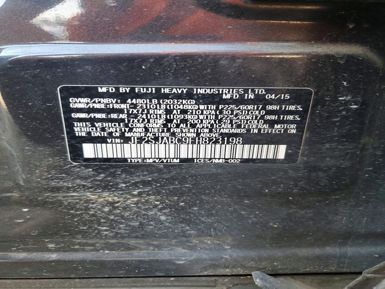 2015 SUBARU FORESTER