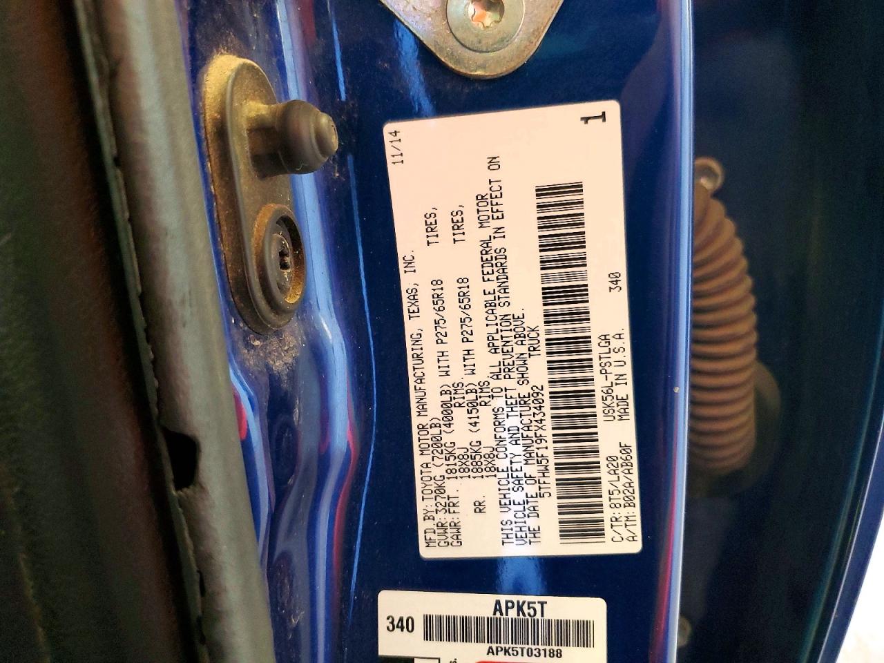 2015 TOYOTA TUNDRA