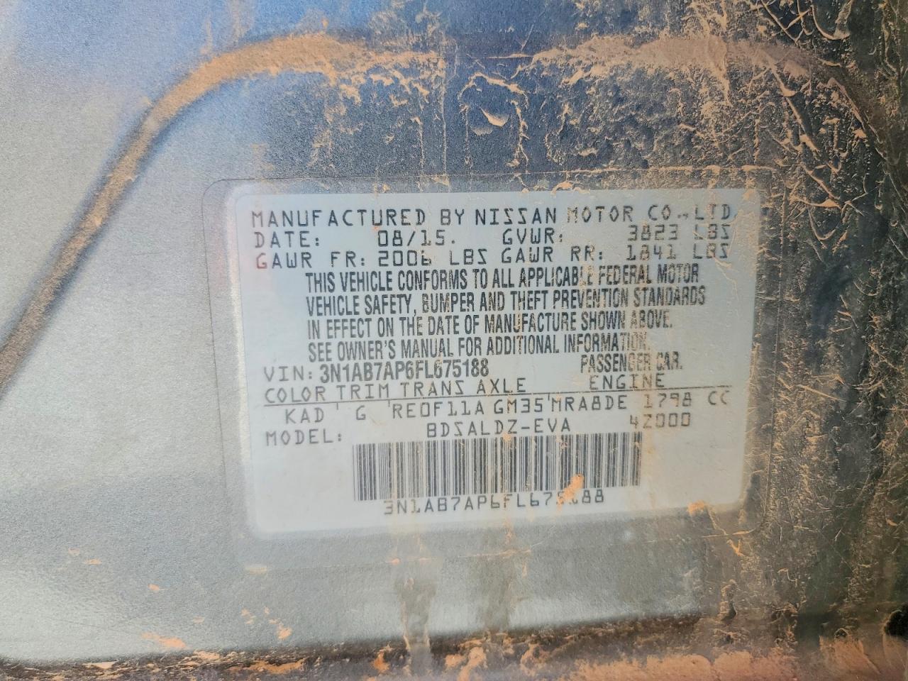 2015 NISSAN SENTRA