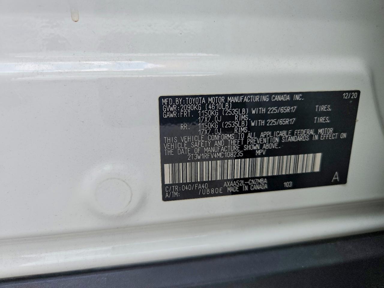 2021 TOYOTA RAV4