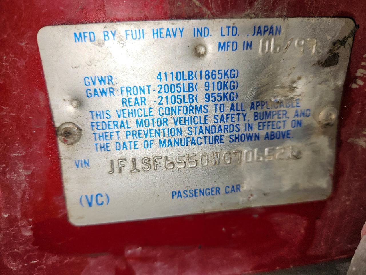 1998 SUBARU FORESTER