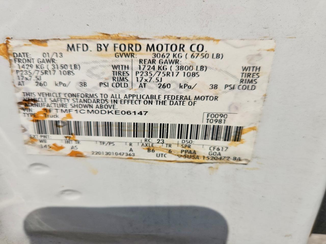 2013 FORD F150