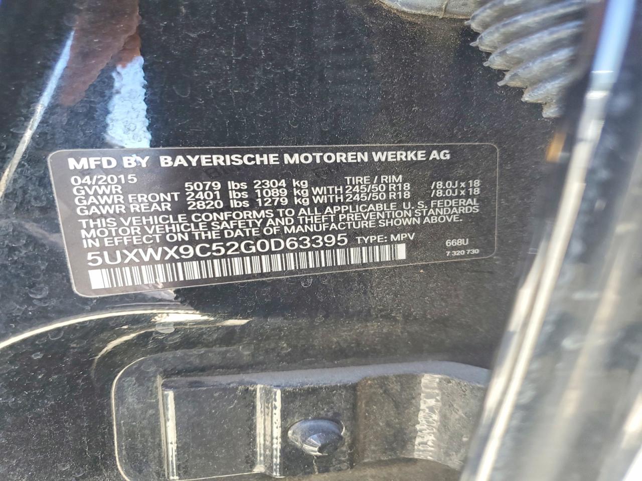 2016 BMW X3