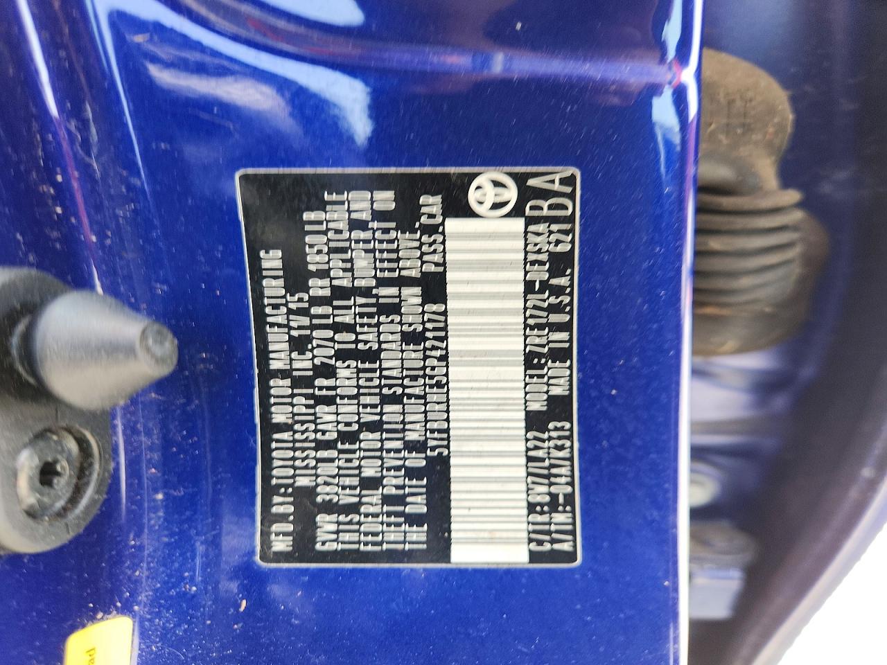 2016 TOYOTA COROLLA