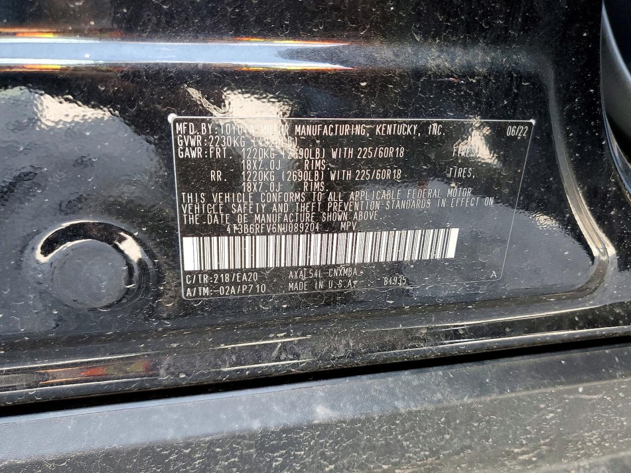 2022 TOYOTA RAV4
