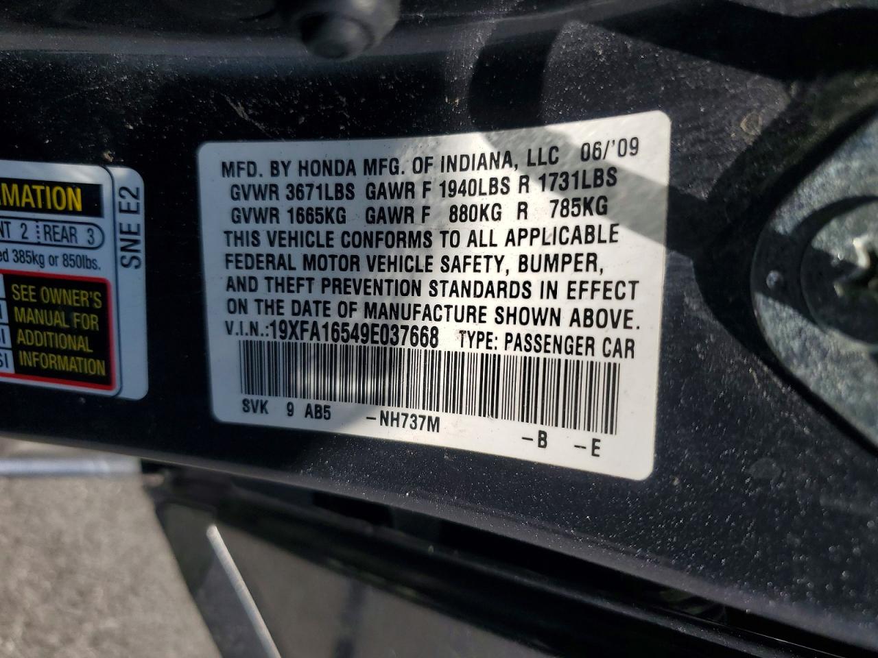 2009 HONDA CIVIC