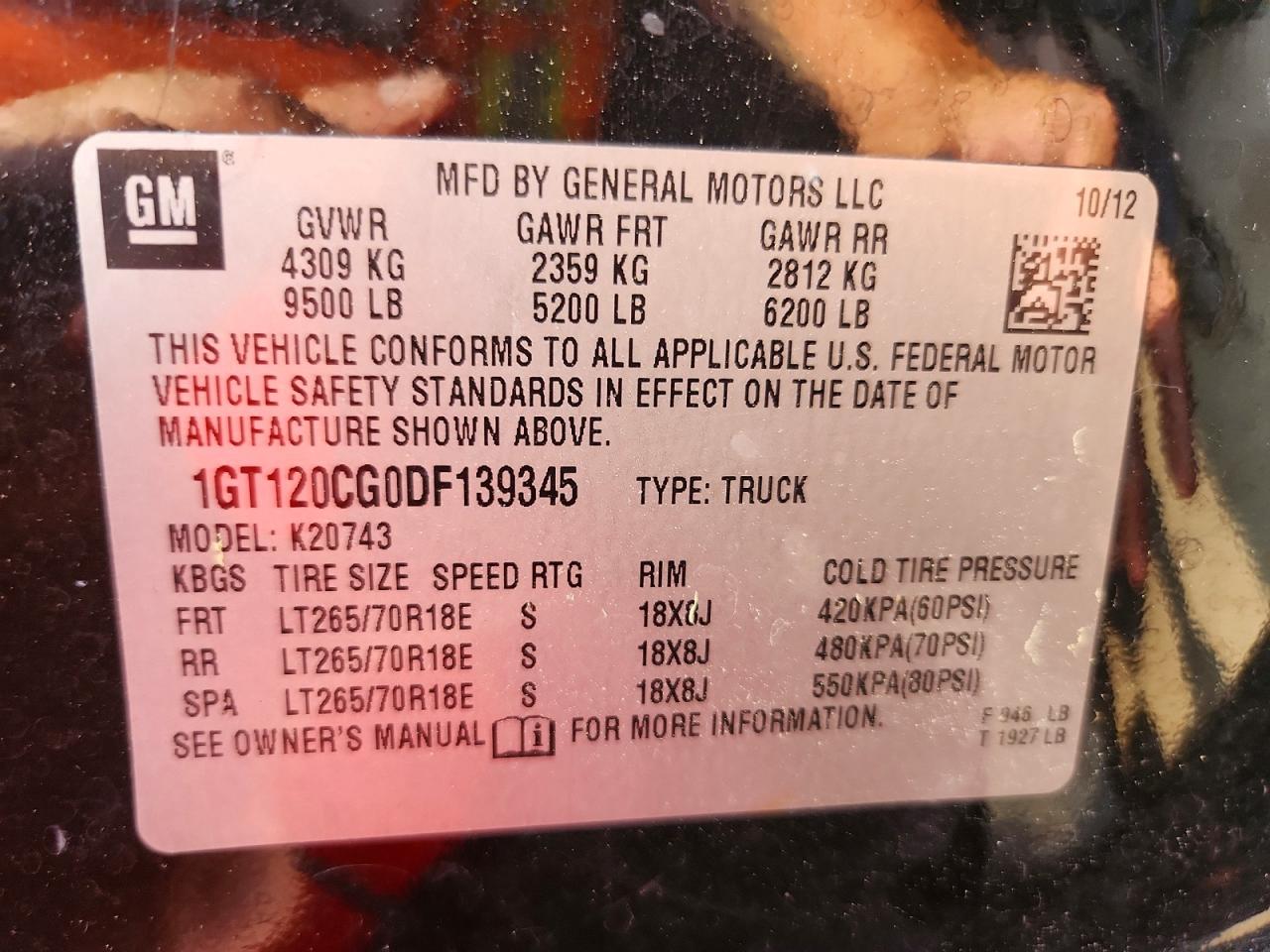 2013 GMC SIERRA