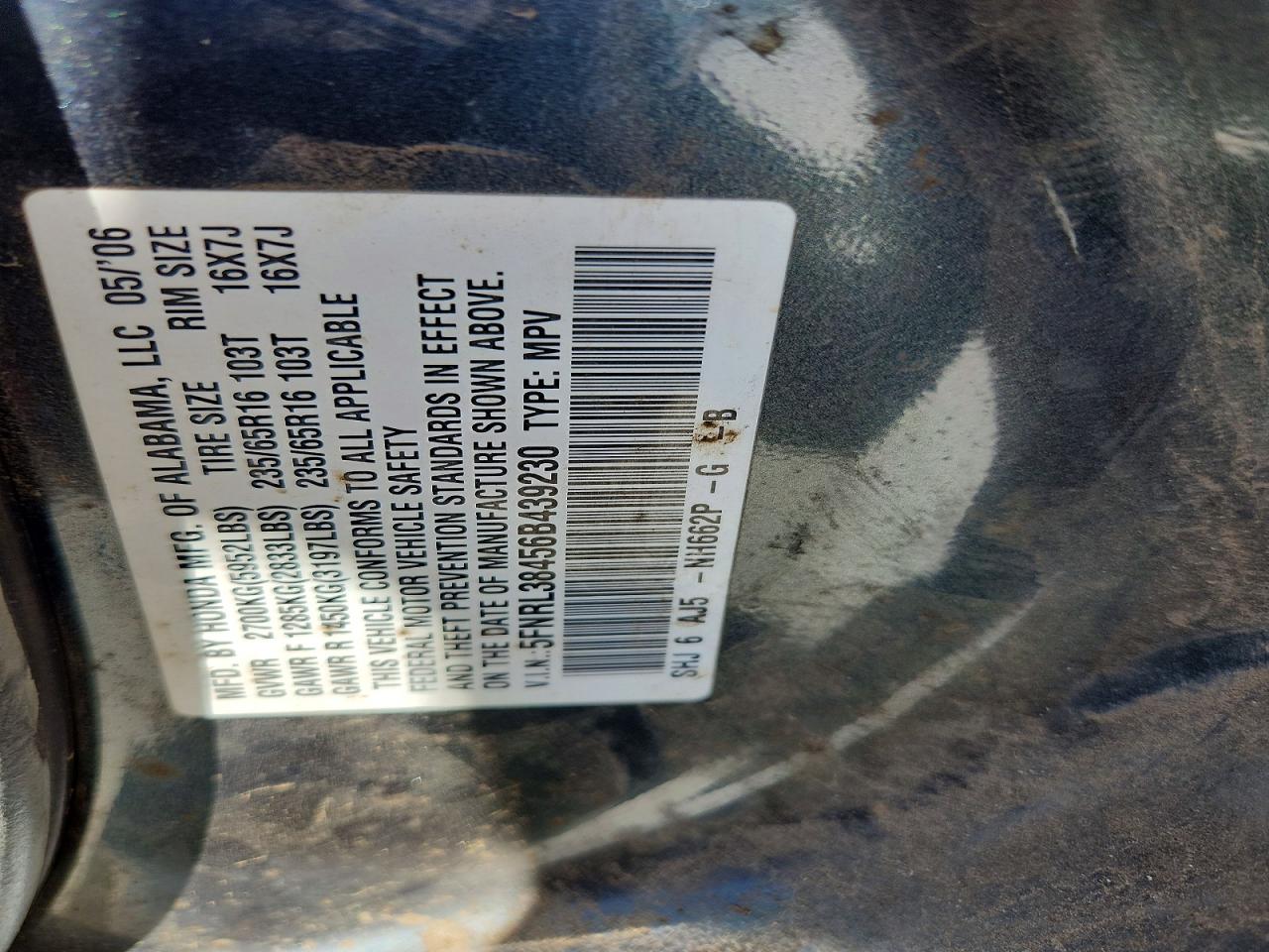 2006 HONDA ODYSSEY