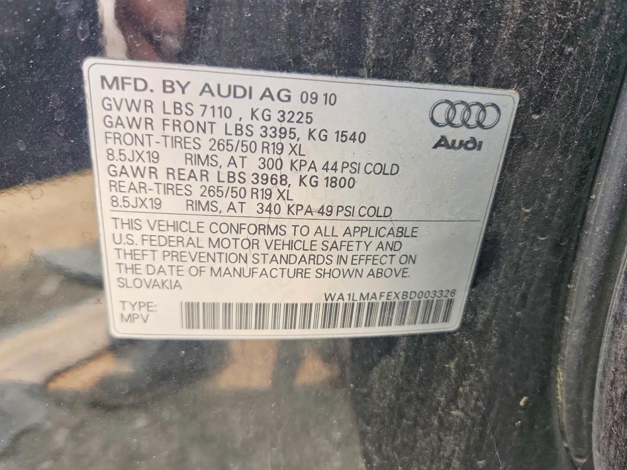 2011 AUDI Q7