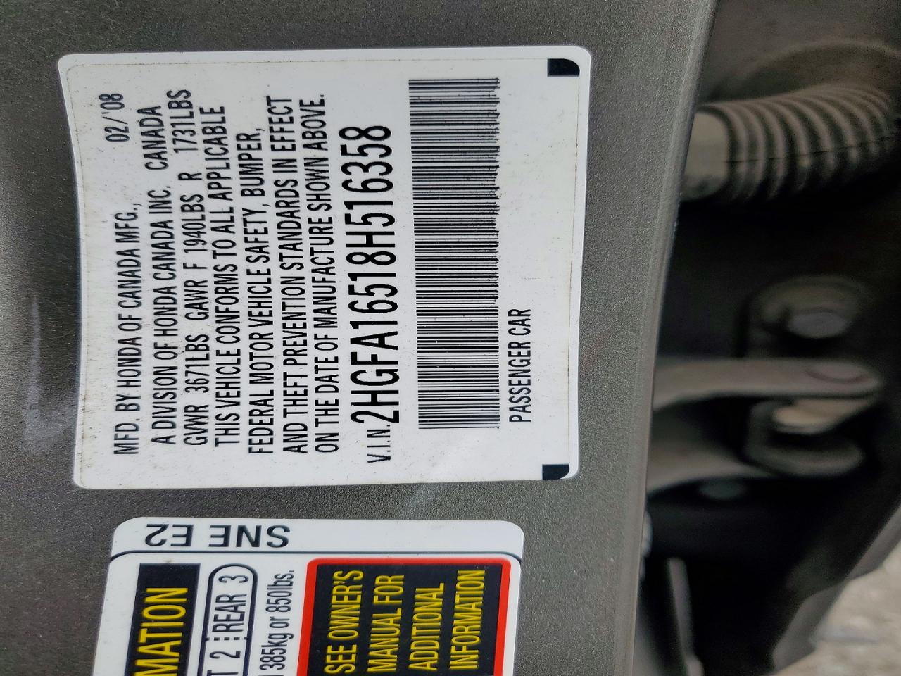 2008 HONDA CIVIC