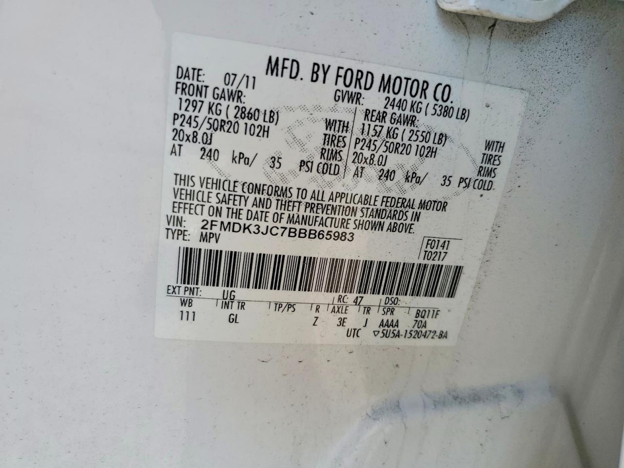2011 FORD EDGE