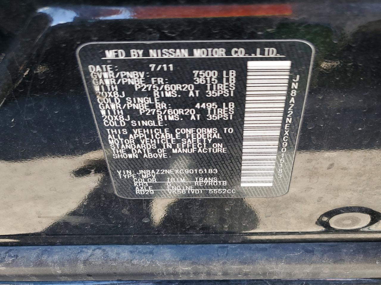 2012 INFINITI QX56