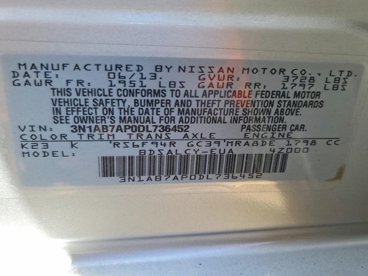 2013 NISSAN SENTRA