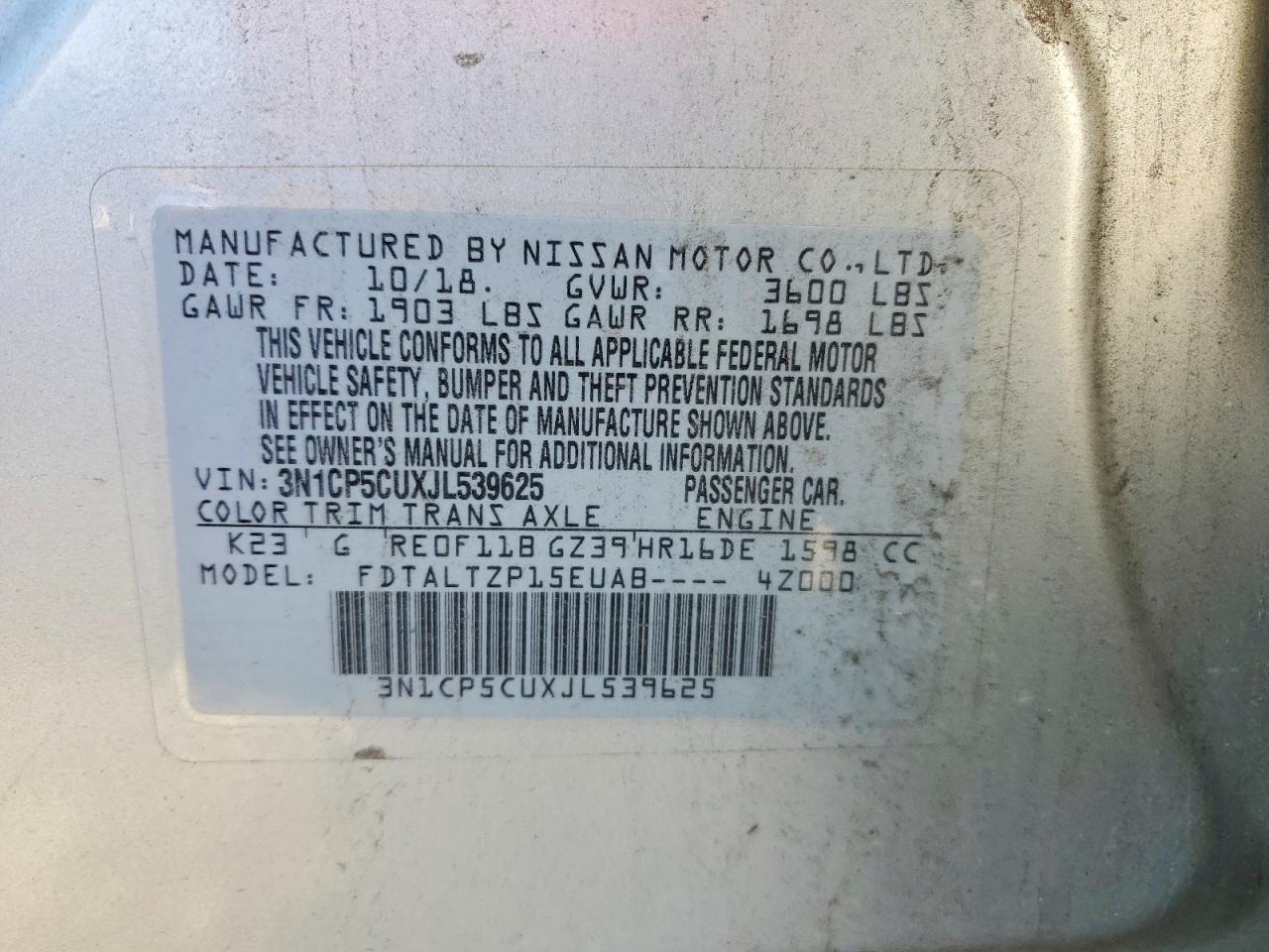 2018 NISSAN KICKS