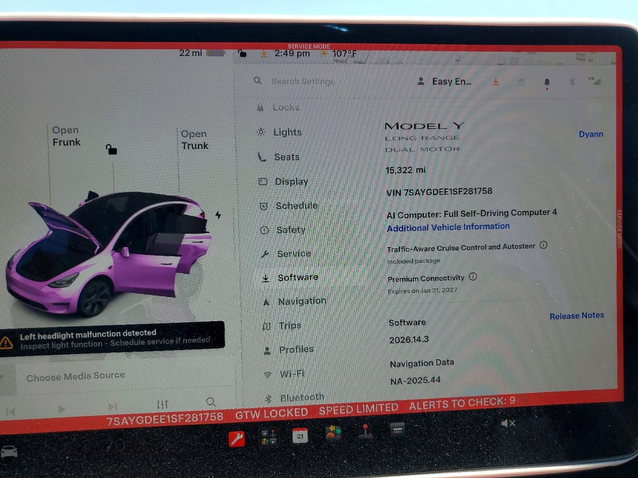 2025 TESLA MODEL Y