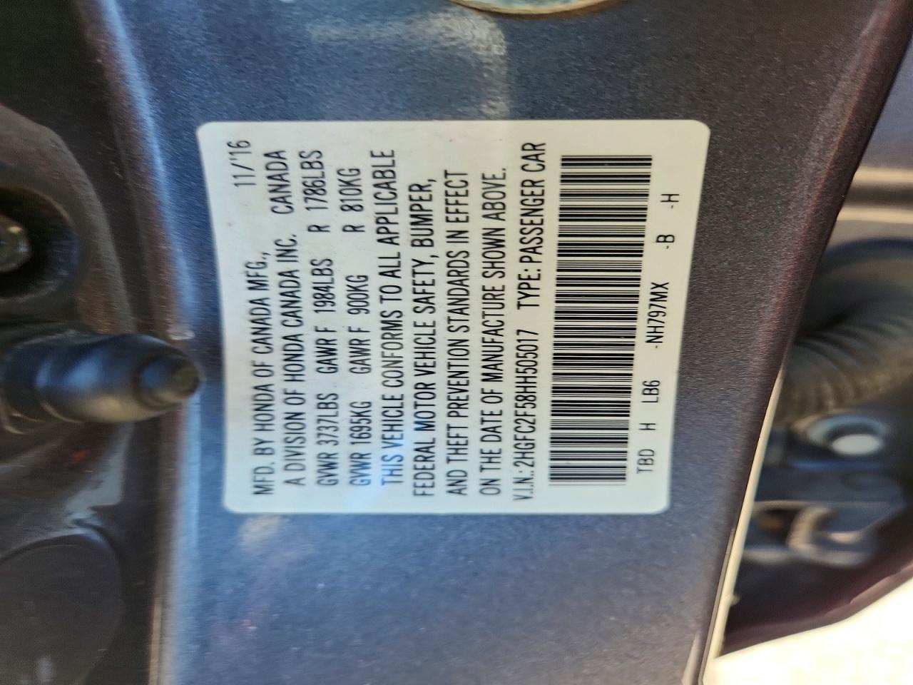 2017 HONDA CIVIC