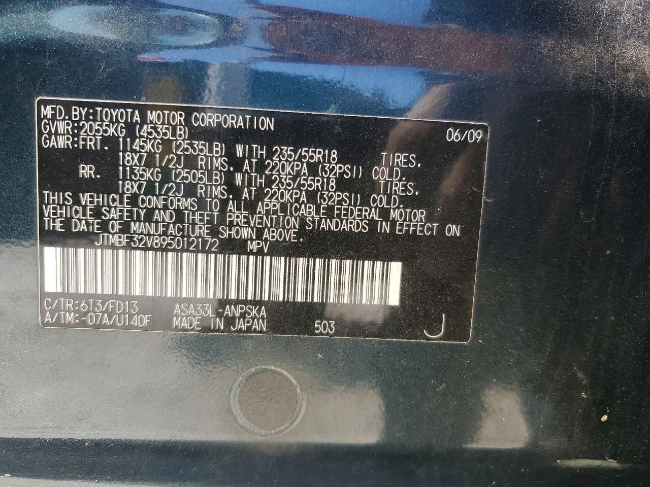 2009 TOYOTA RAV4