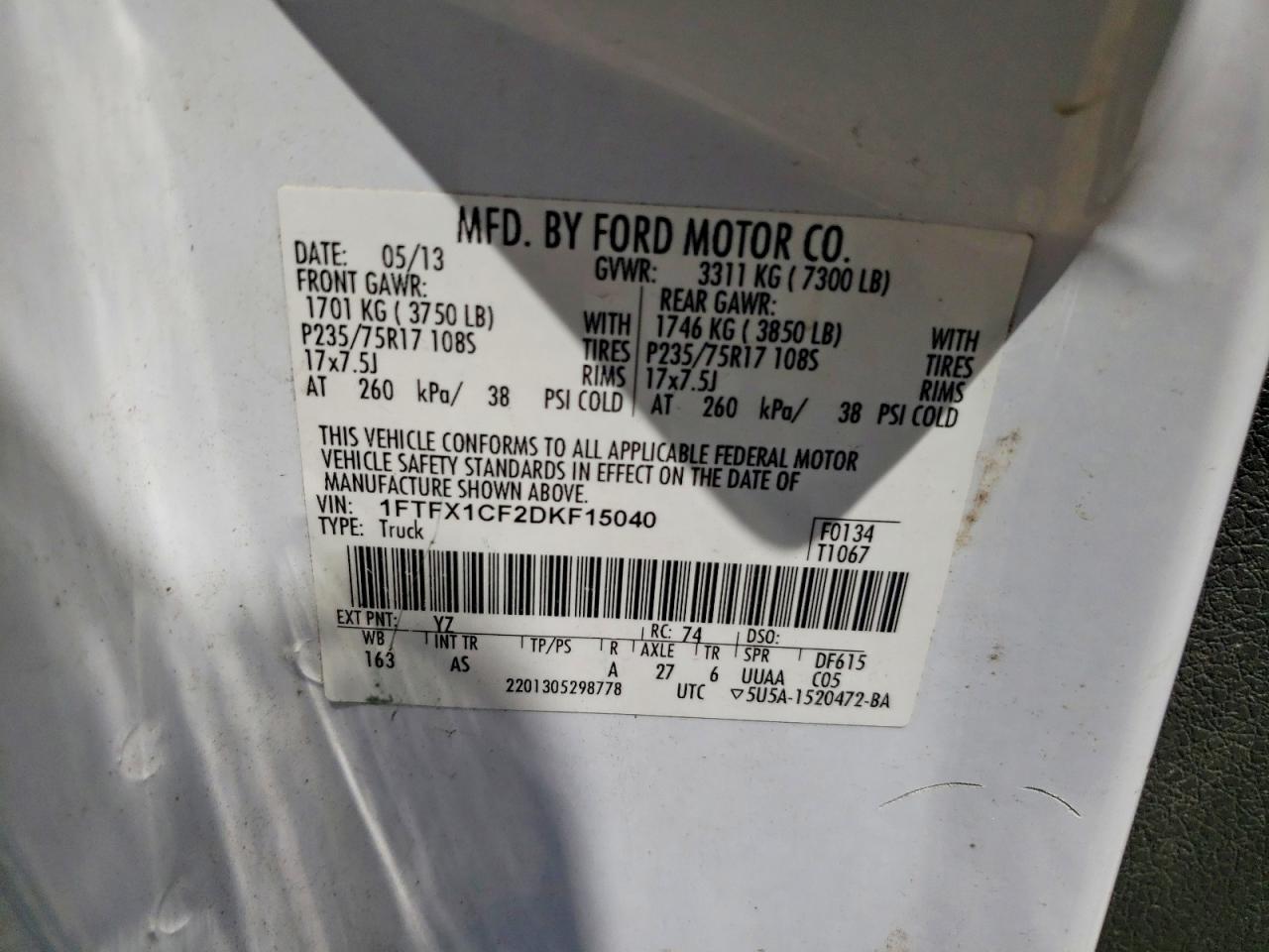 2013 FORD F150