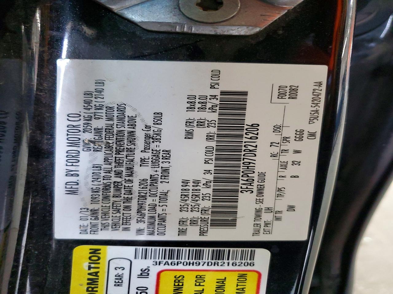 2013 FORD FUSION