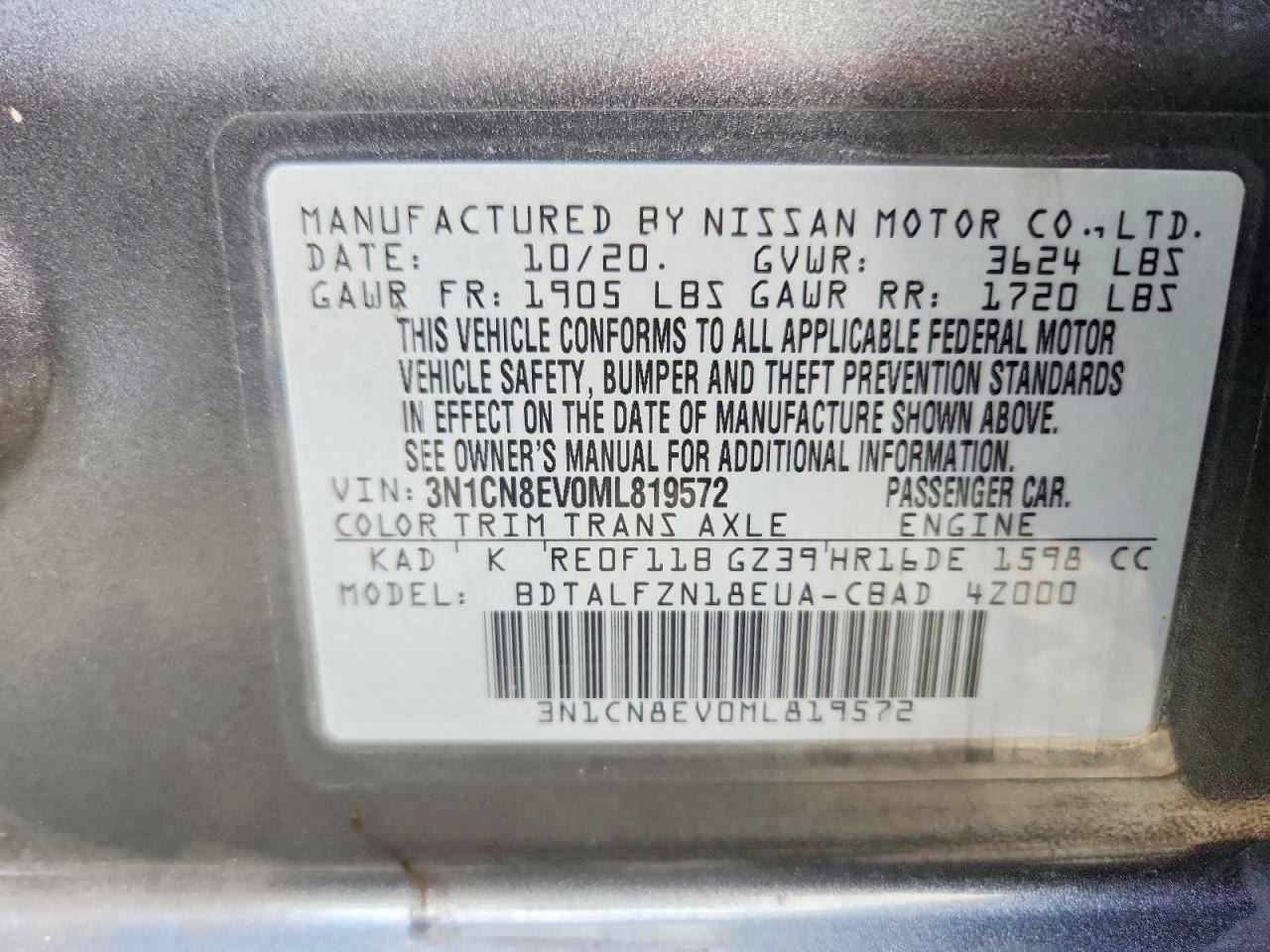 2021 NISSAN VERSA