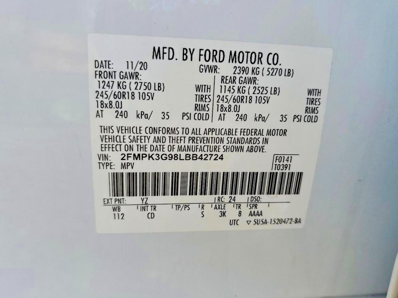 2020 FORD EDGE