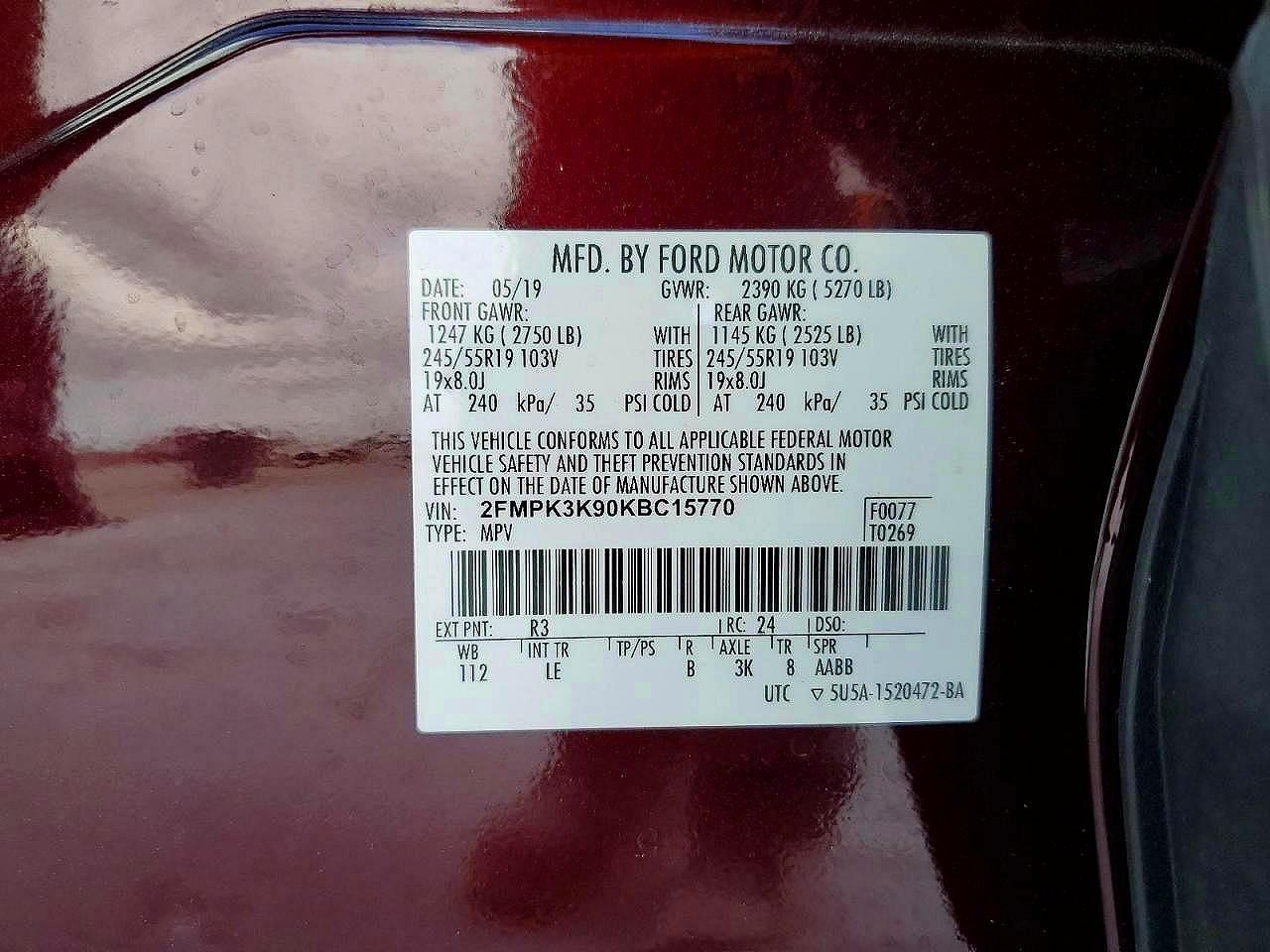 2019 FORD EDGE