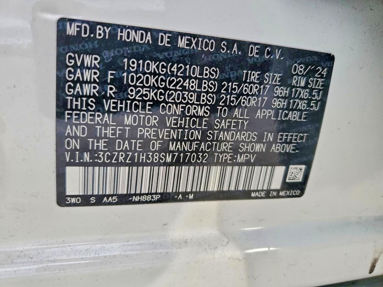 2025 HONDA HR-V