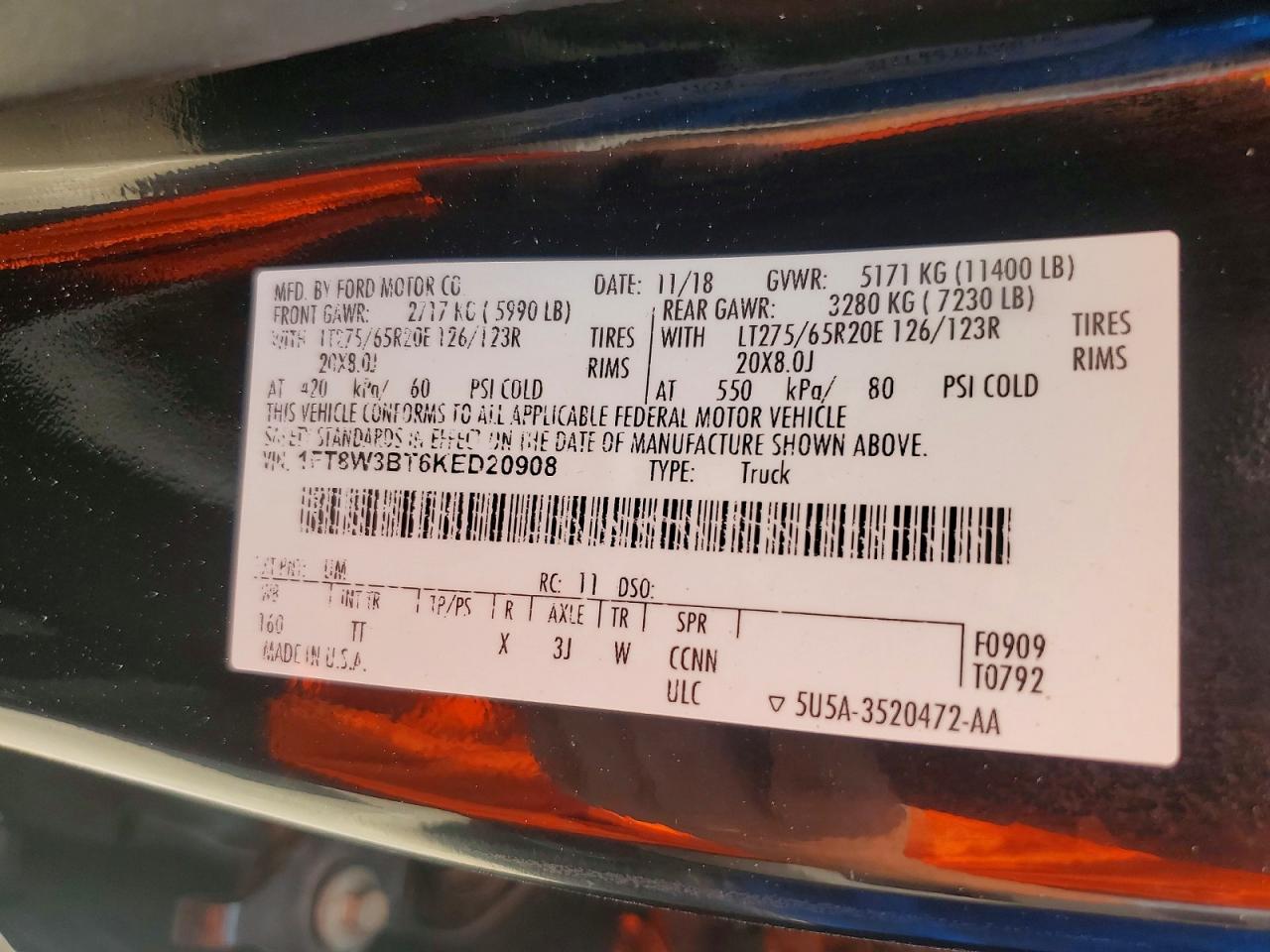 2019 FORD F350