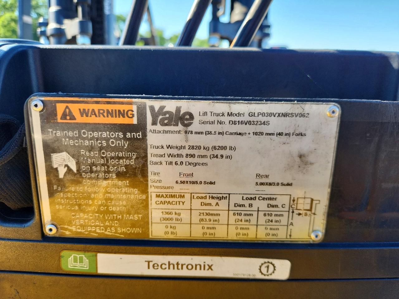 2018 YALE LIFT TRUCK