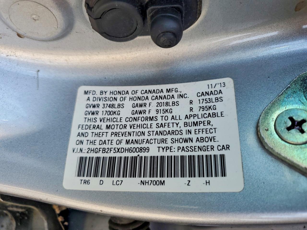 2013 HONDA CIVIC