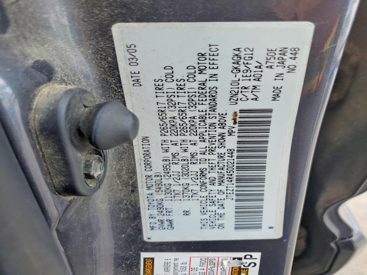 2005 TOYOTA 4RUNNER