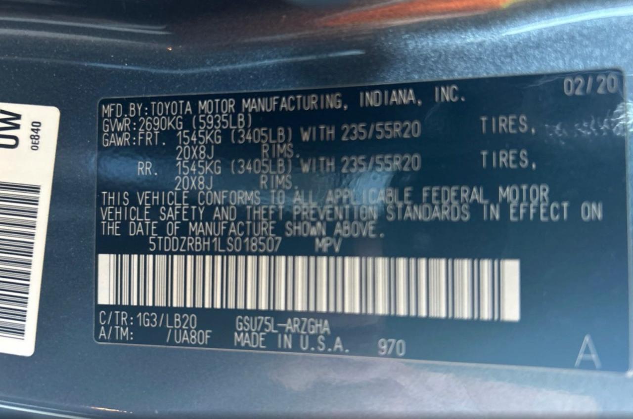 2020 TOYOTA HIGHLANDER