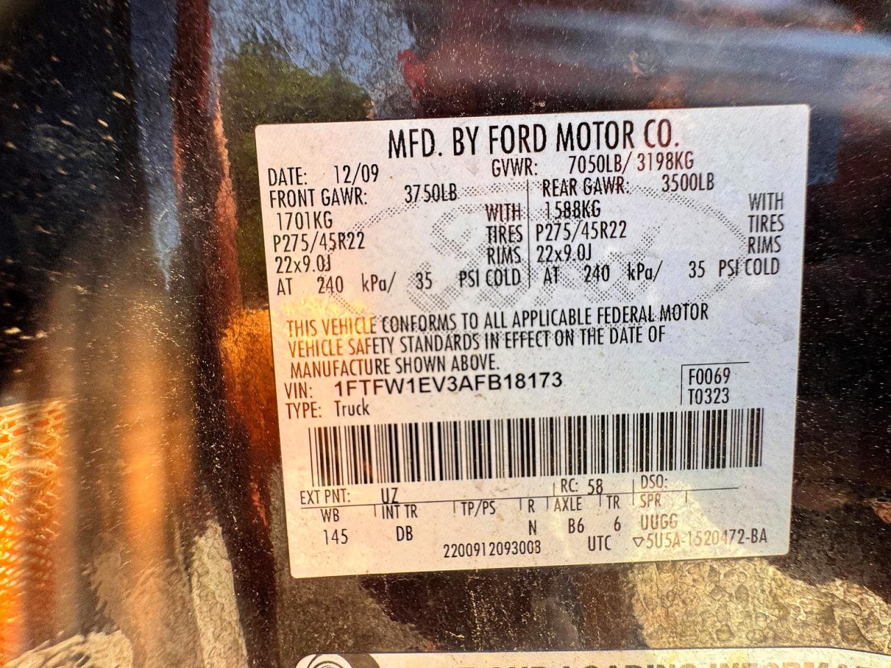 2010 FORD F150