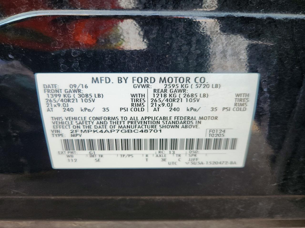 2016 FORD EDGE