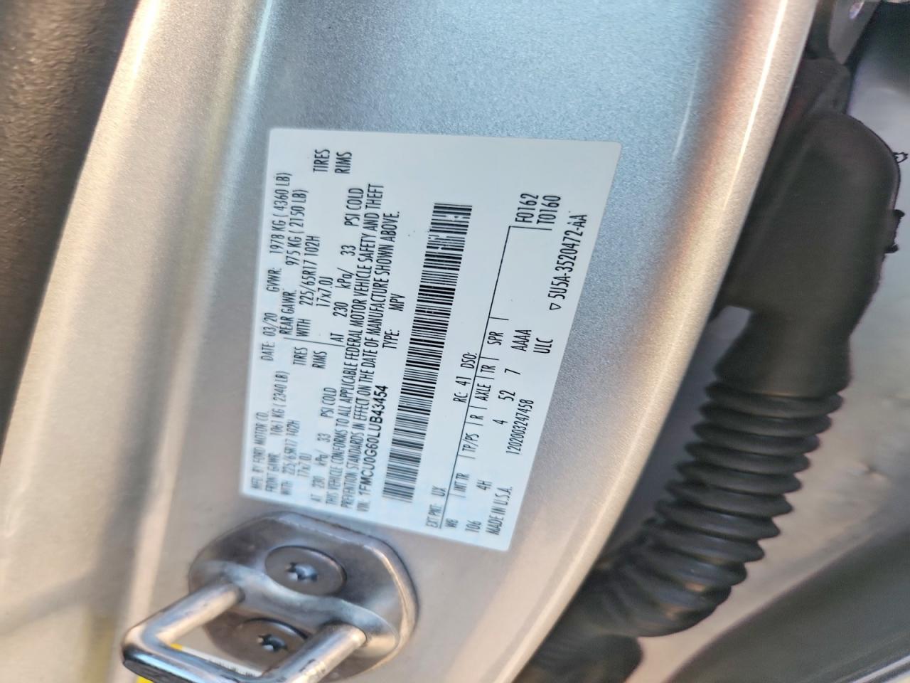 2020 FORD ESCAPE
