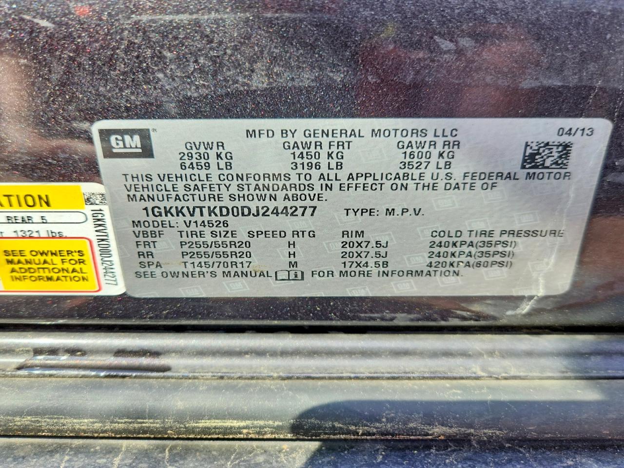 2013 GMC ACADIA DEN