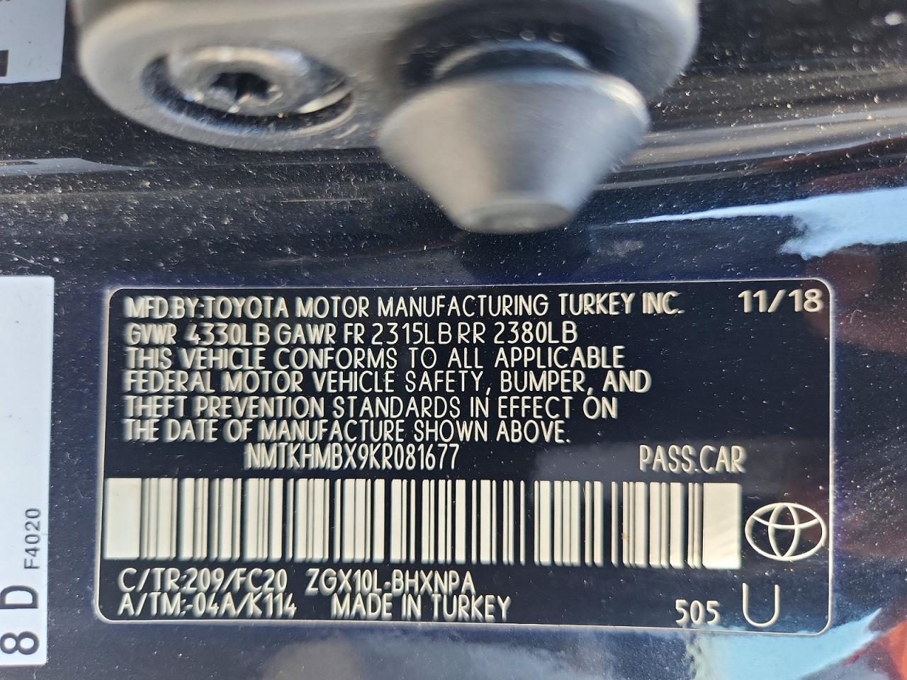 2019 TOYOTA C-HR