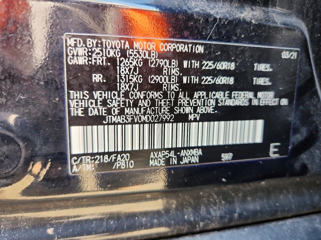 2021 TOYOTA RAV4