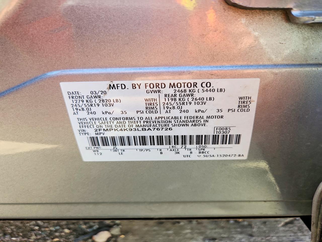 2020 FORD EDGE